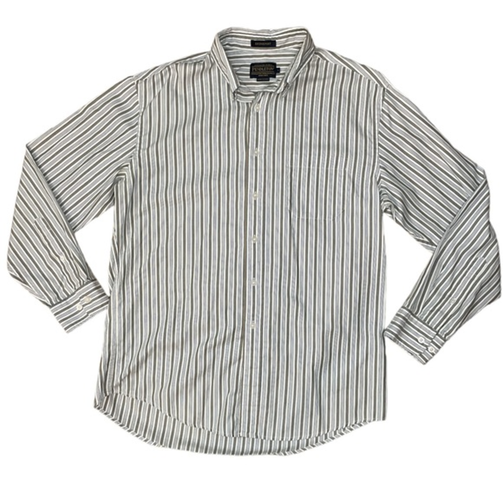 Pendleton Bridgeport Button Down Shirt Men's Size Large Long Sleeve Stripes